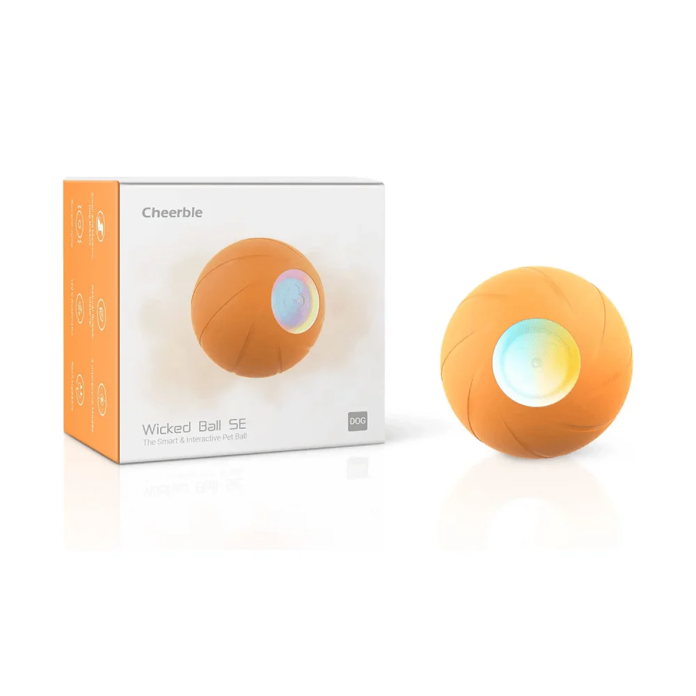 Cheerble Wicked SE Ball Toy for Dogs (Orange) | For Medium Chewers - Image 3