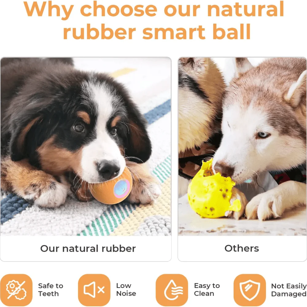 Cheerble Wicked SE Ball Toy for Dogs (Orange) | For Medium Chewers - Image 7