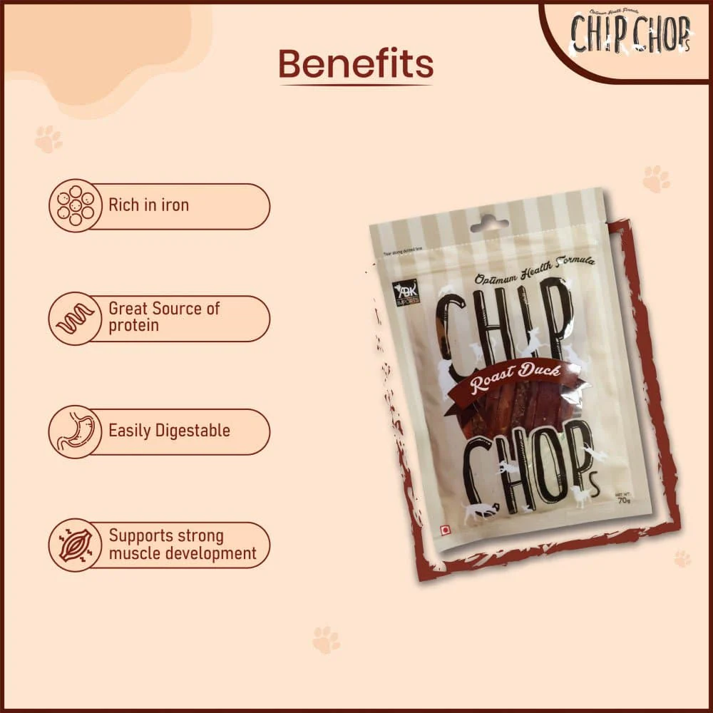 Chip Chops Chicken & Codfish Rolls and Roast Duck Strips Dog Treats Combo - Image 11