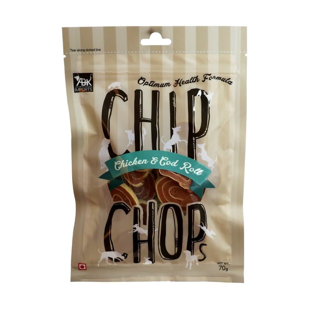 Chip Chops Chicken and Codfish Rolls, Diced Chicken and Chicken and Codfish Sandwich Dog Treats Combo - Image 2