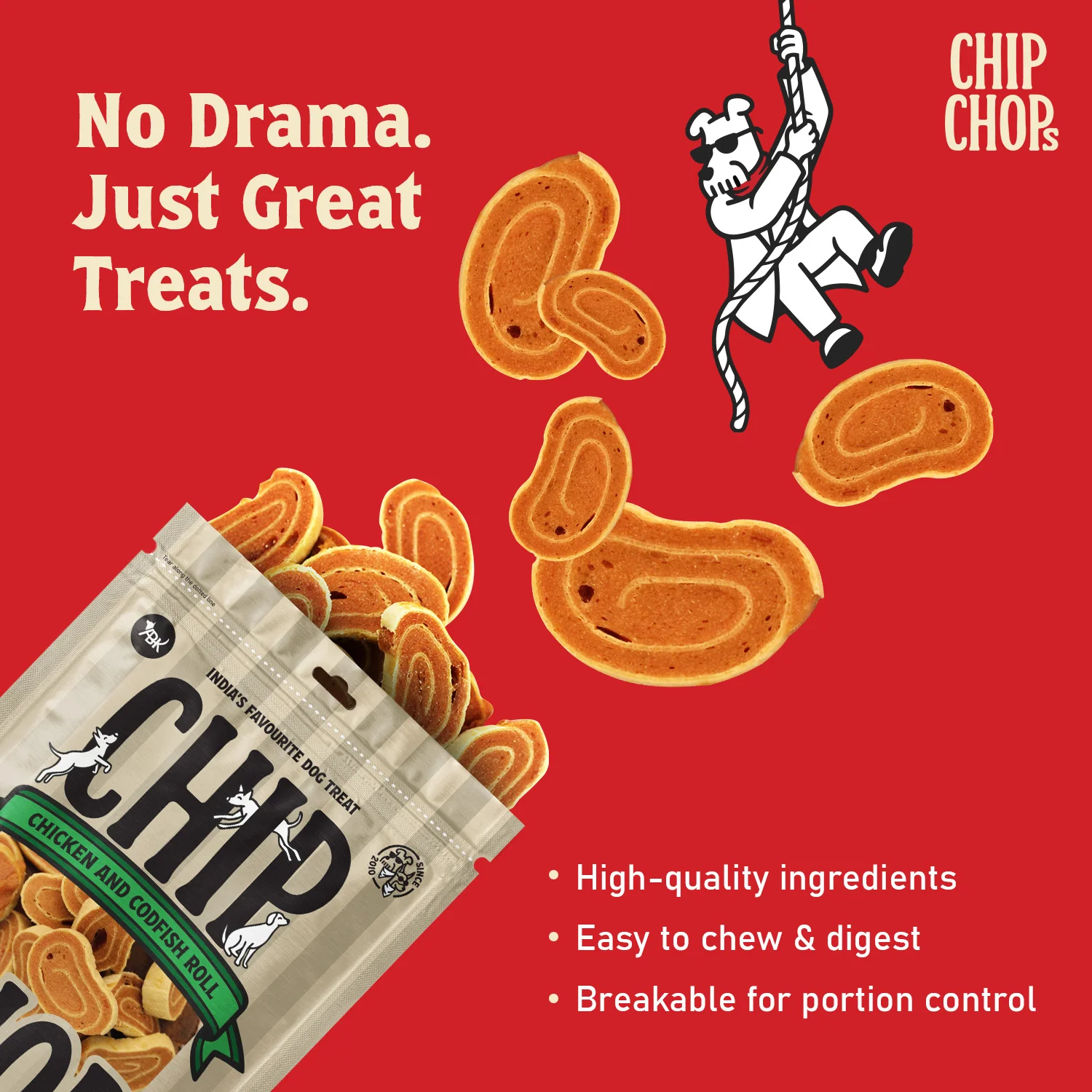 Chip Chops Chicken and Codfish Rolls Dog Treats - Image 3