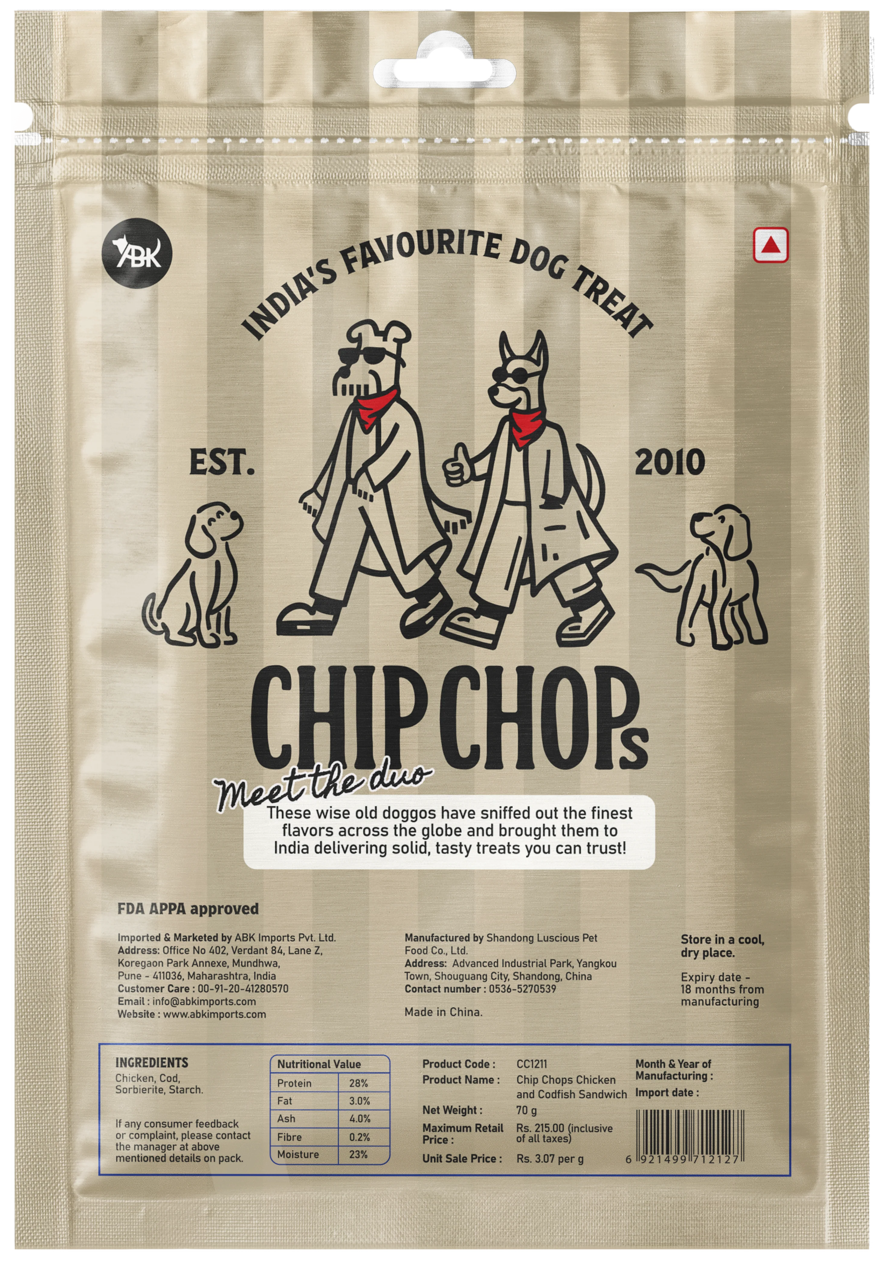 Chip Chops Chicken and Codfish Sandwich Dog Treats - Image 7