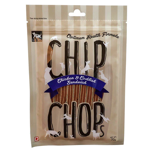 Chip Chops Chicken and Codfish Sandwich and Henlo Chicken Jerky Dog Treats Combo - Image 2