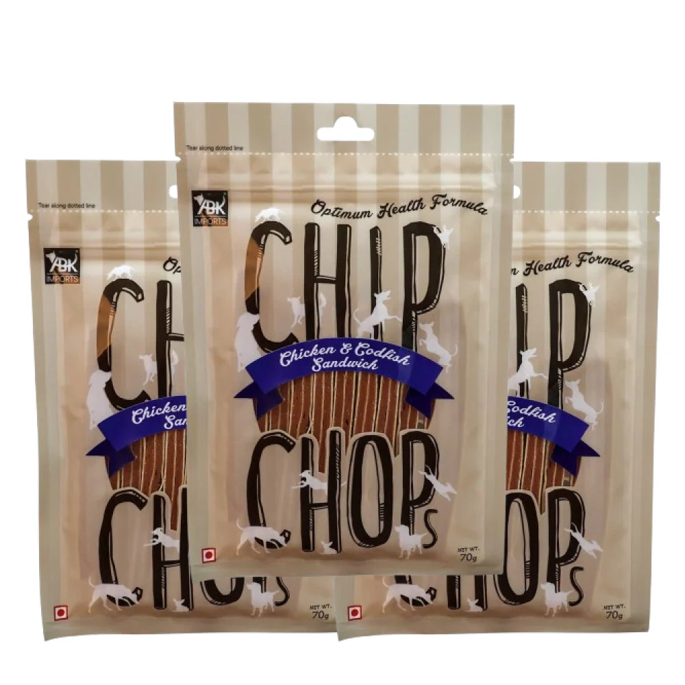 Chip Chops Chicken & Codfish Sandwich and Sweet Potato Chicken Dog Treats Combo - Image 8