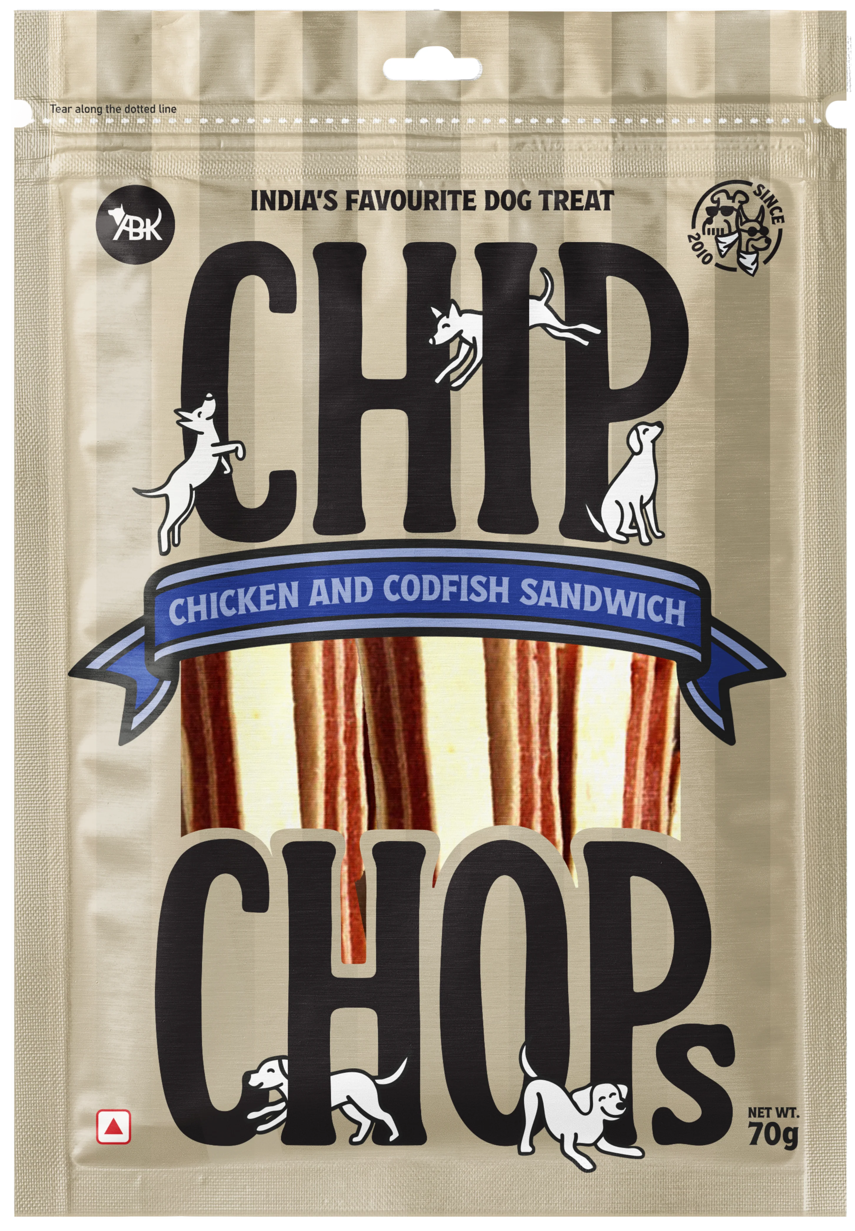 Chip Chops Chicken and Codfish Sandwich Dog Treats