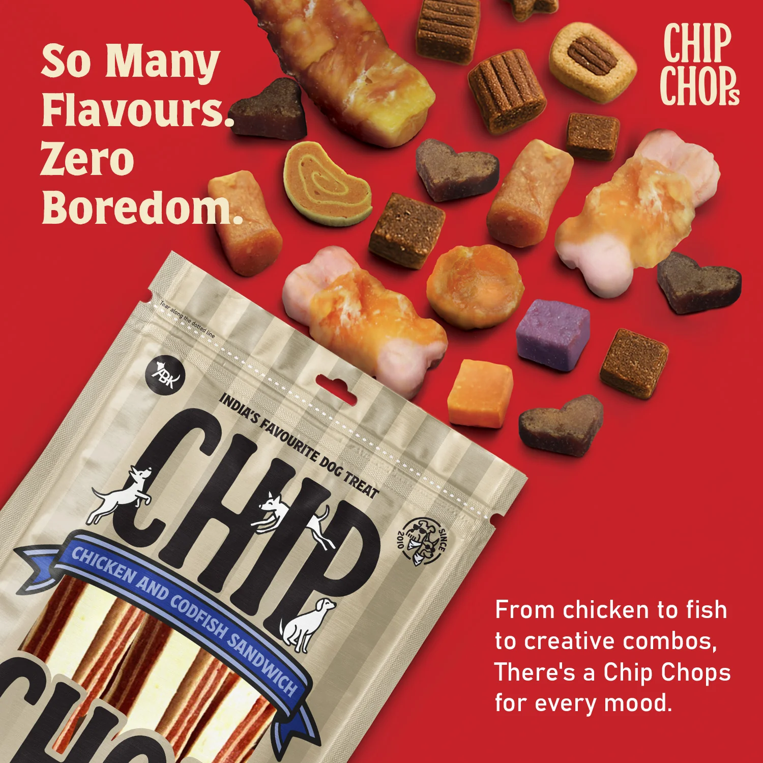Chip Chops Chicken and Codfish Sandwich Dog Treats - Image 2
