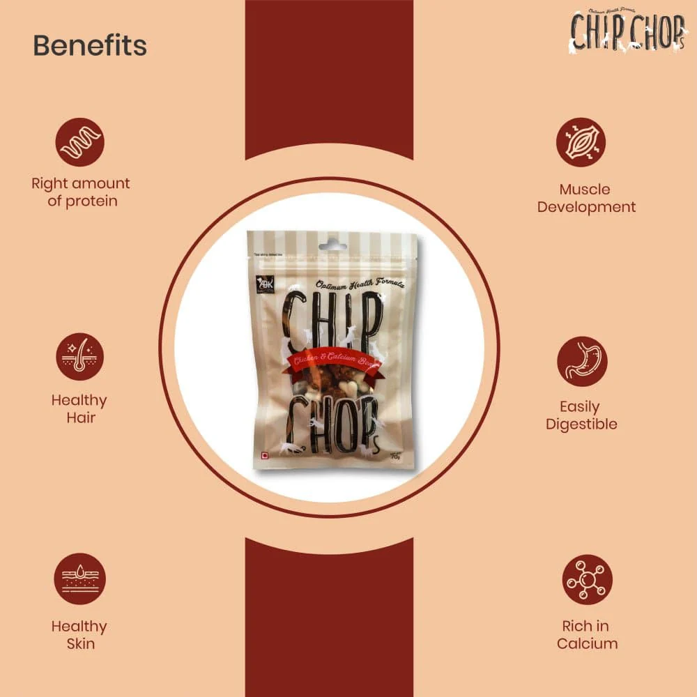Chip Chops Chicken & Calcium and Chicken Tenders Bone Dog Treats Combo - Image 4