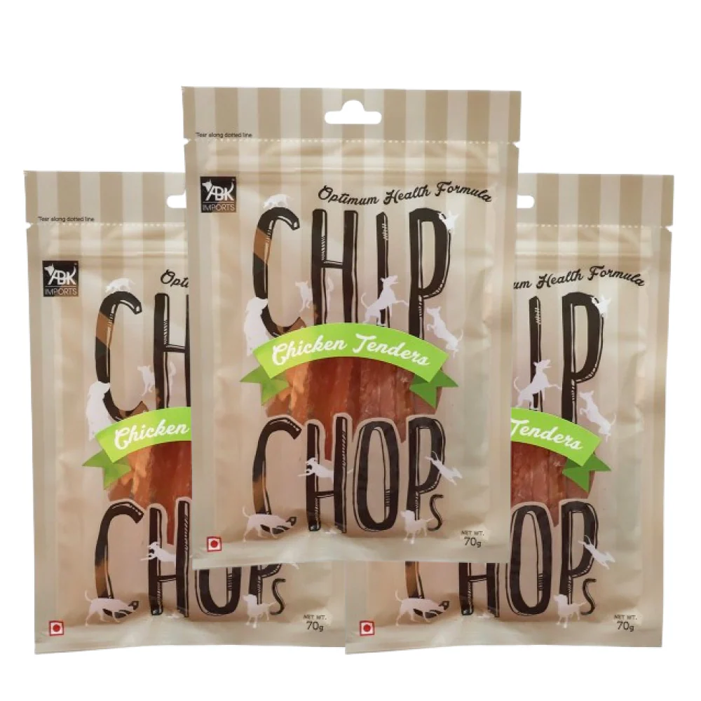 Chip Chops Chicken Tenders Dog Treats, Pet Vogue Blue Sandal Shaped Plush Toy & Goofy Tails Green Sport Tennis Ball Toy Combo for Dogs - Image 9