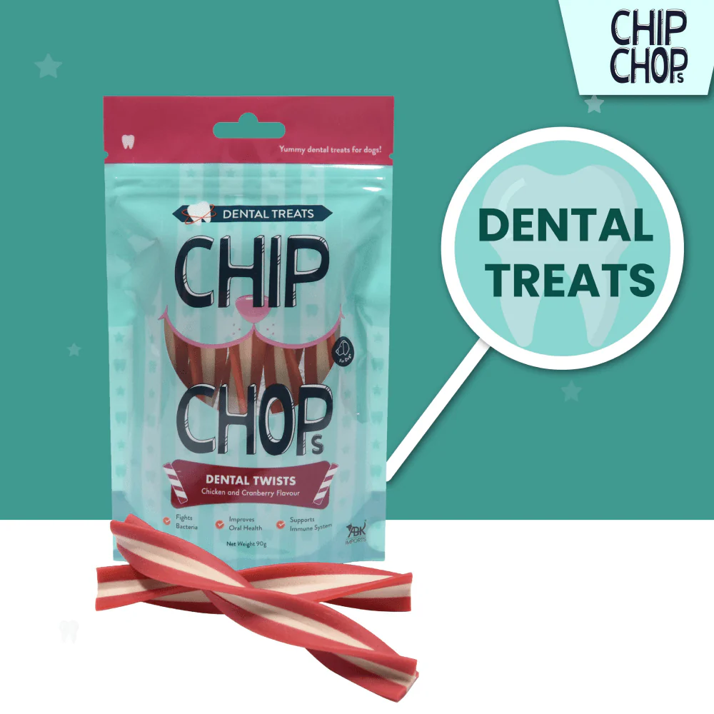 Chip Chops Dental Twist Chicken and Cranberry Flavored Dog Treats - Image 5