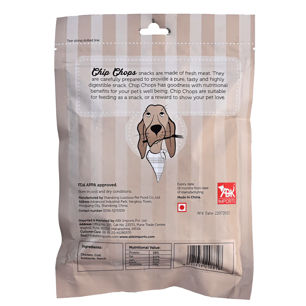 Chip Chops Fish on Stick, Diced Chicken and Chicken and Codfish Sandwich Dog Treats Combo (Pack of 3) - Image 3