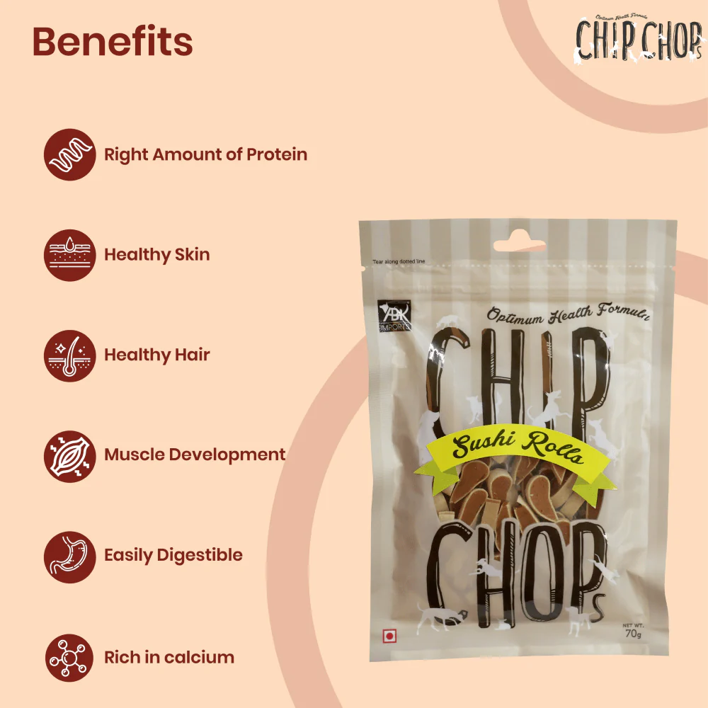 Chip Chops Lamb Cubes, Chip Chops Sushi Rolls, Henlo Chicken Pops High Protein Treats Dogs Combo - Image 9