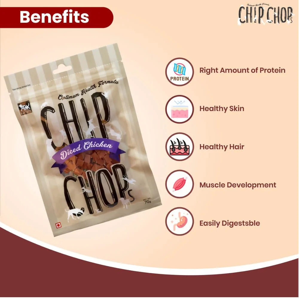 Chip Chops Chicken and Codfish Sandwich and Diced Chicken Dog Treats Combo - Image 12