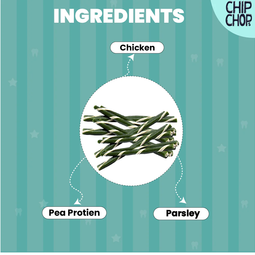 Chip Chops Vegetable Twists Real Chicken and Parsley Flavoured Dog Treats - Image 4