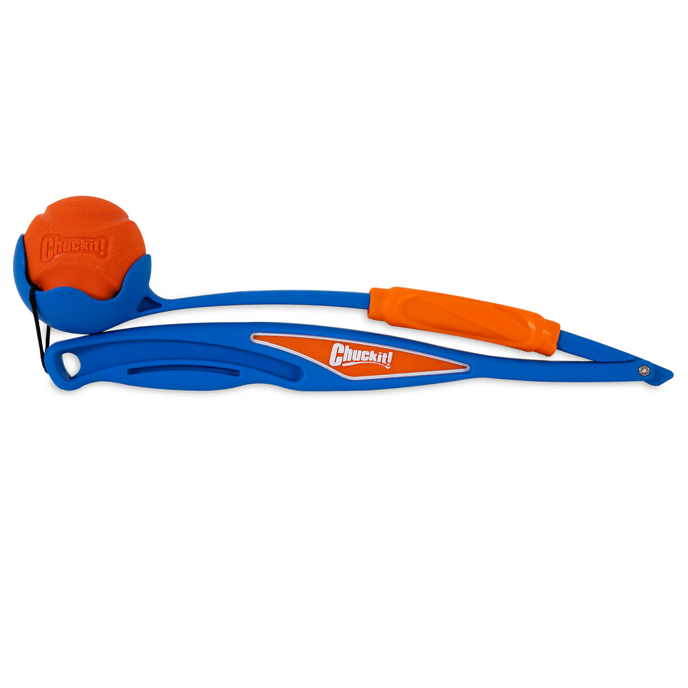 Chuckit! Fetch and Fold Ball Launcher for Dogs (Blue/Orange) - Image 4