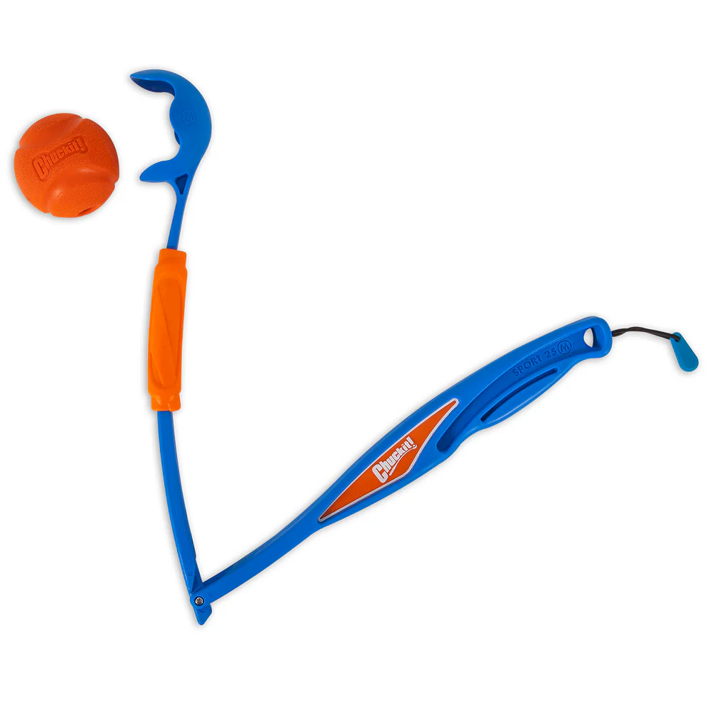 Chuckit! Fetch and Fold Ball Launcher for Dogs (Blue/Orange) - Image 7