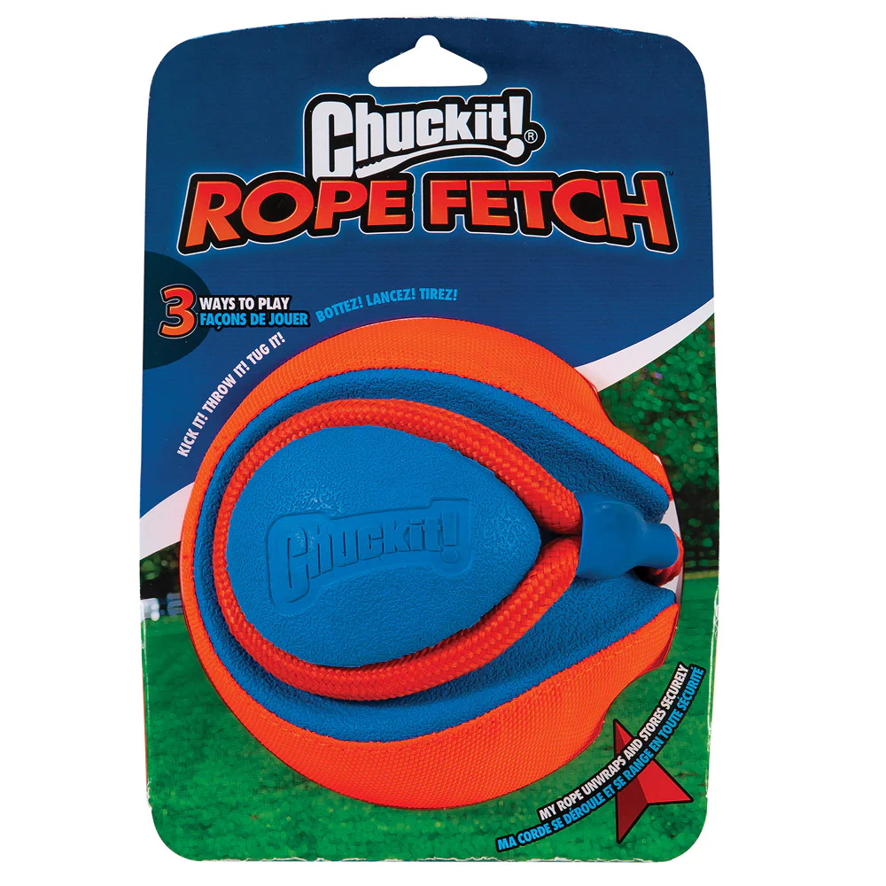 Chuckit! Rope Fetch Toy for Dogs (Orange&Blue) - Image 3