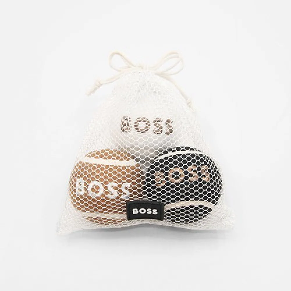 Boss Tennis Ball for Dogs (White/Camel/Black) - Image 4