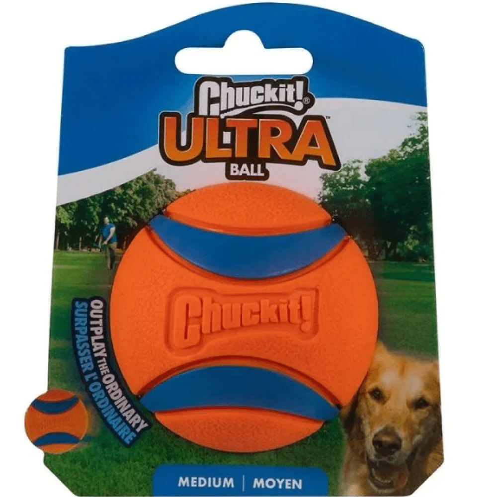 Chuckit! Ultra Ball Toy for Dogs (Blue/Orange) | For Medium Chewers - Image 2
