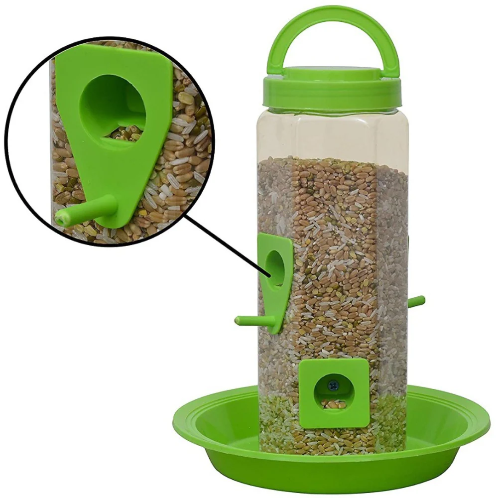 Chullbull Balcony Grill Food Feeder for Birds (Green) - Image 3