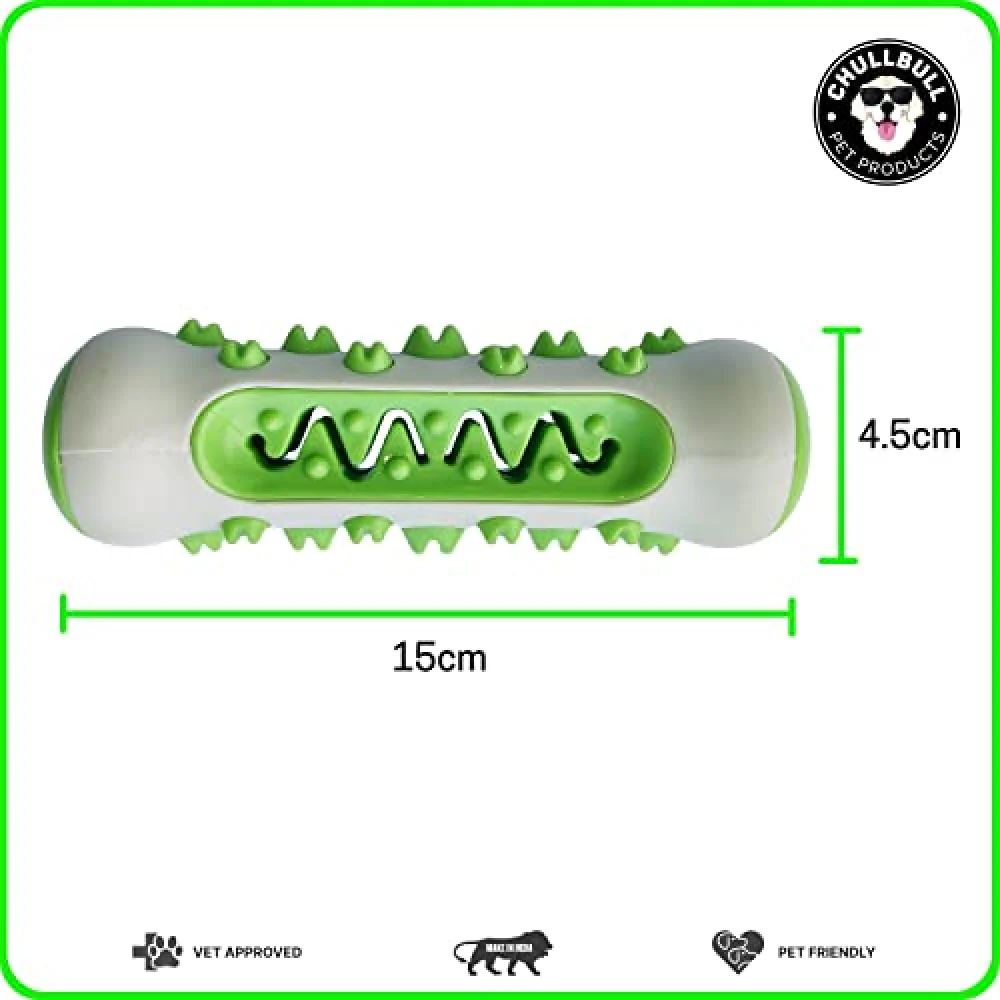Chullbull Bite Resistance Alpha Toothbrush Toy for Dogs (Yellow) - Image 2