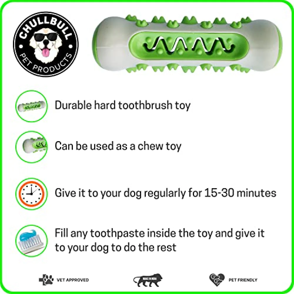 Chullbull Bite Resistance Alpha Toothbrush Toy for Dogs (Yellow) - Image 4