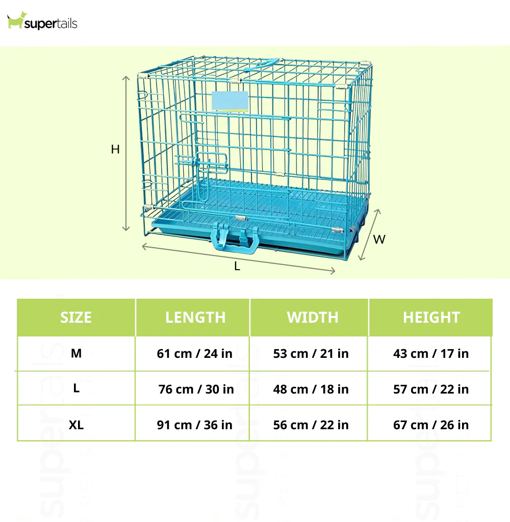 Chullbull Dual Door Heavy Duty Iron Powder Coated with Removable Tray Carrier for Dogs and Cats - Image 2
