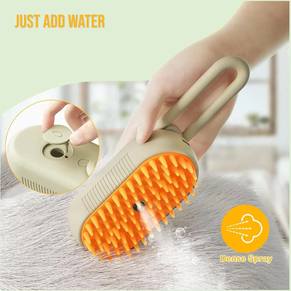 Chullbull Electric Multifunctional Steam Brush for Dogs and Cats (Multicolor) - Image 6