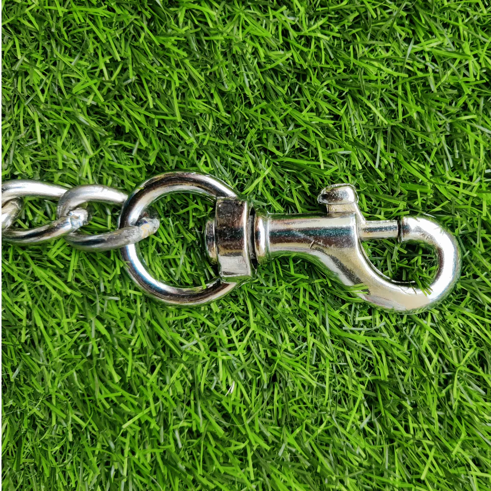 Chullbull Heavy Duty Chain Leash for Dogs (Silver) - Image 4