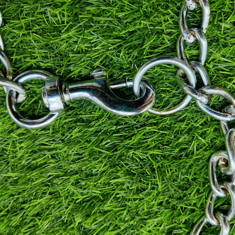 Chullbull Heavy Duty Chain Leash for Dogs (Silver) - Image 5