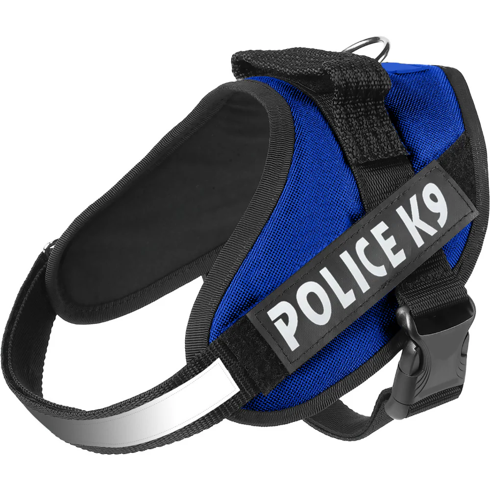 Chullbull K9 Police Buckle Harness for Dogs (Blue)