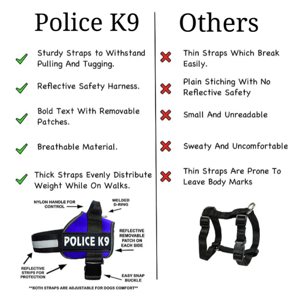 Chullbull K9 Police Buckle Harness for Dogs (Blue) - Image 4