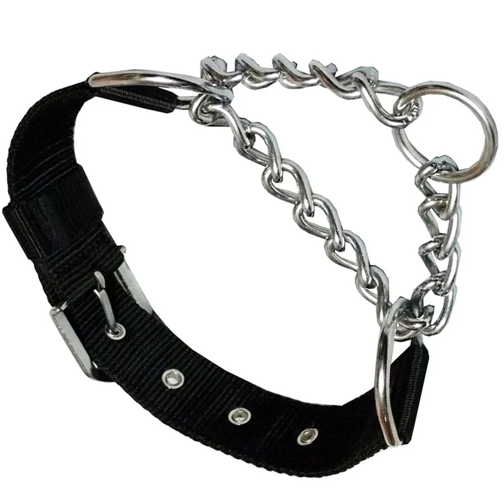 Chullbull Nylon & Stainless Steel Choke Chain Collar for Dogs - Image 3