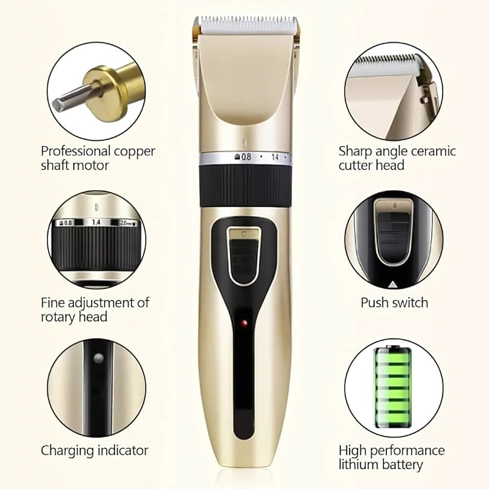 Chullbull Professional Hair Clippers Set Rechargeable Trimmer for Dogs and Cats - Image 2