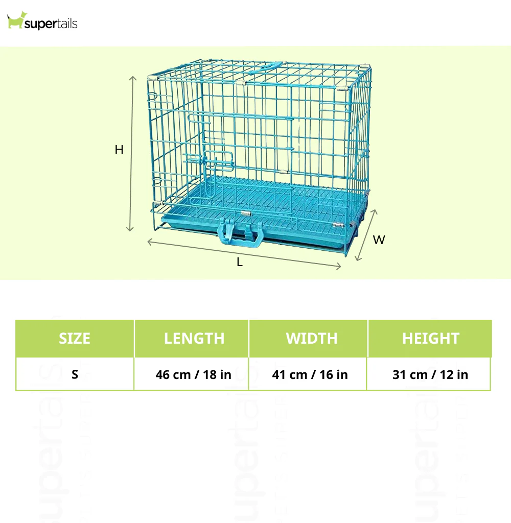 Chullbull Single Door Iron Powder Coated with Removable Tray Carrier for Dogs and Cats - Image 2