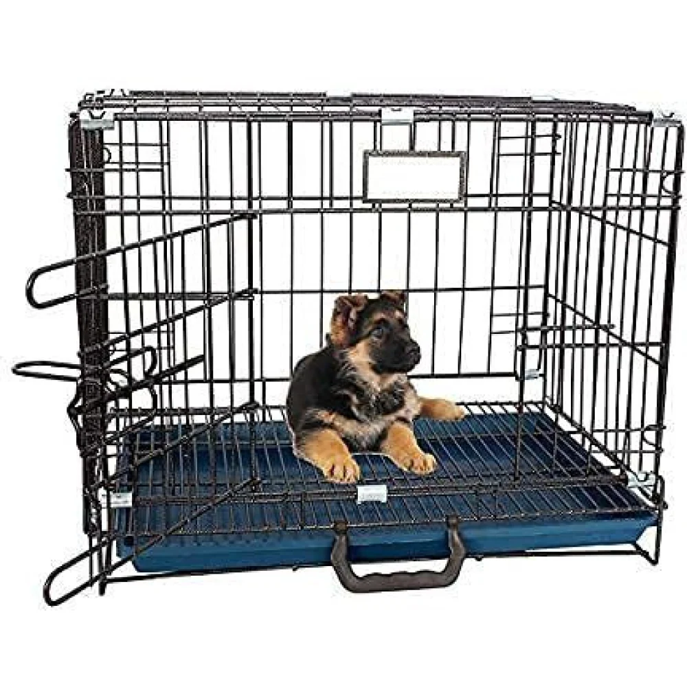 Chullbull Single Door Iron Powder Coated with Removable Tray Carrier for Dogs and Cats (Black) - Image 3