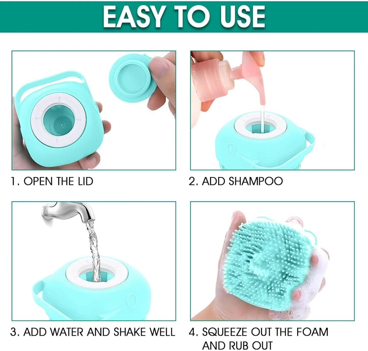 Chullbull Rectangle Slicker, Bath and Rubber Hand Brush Grooming Kit for Dogs - Image 4