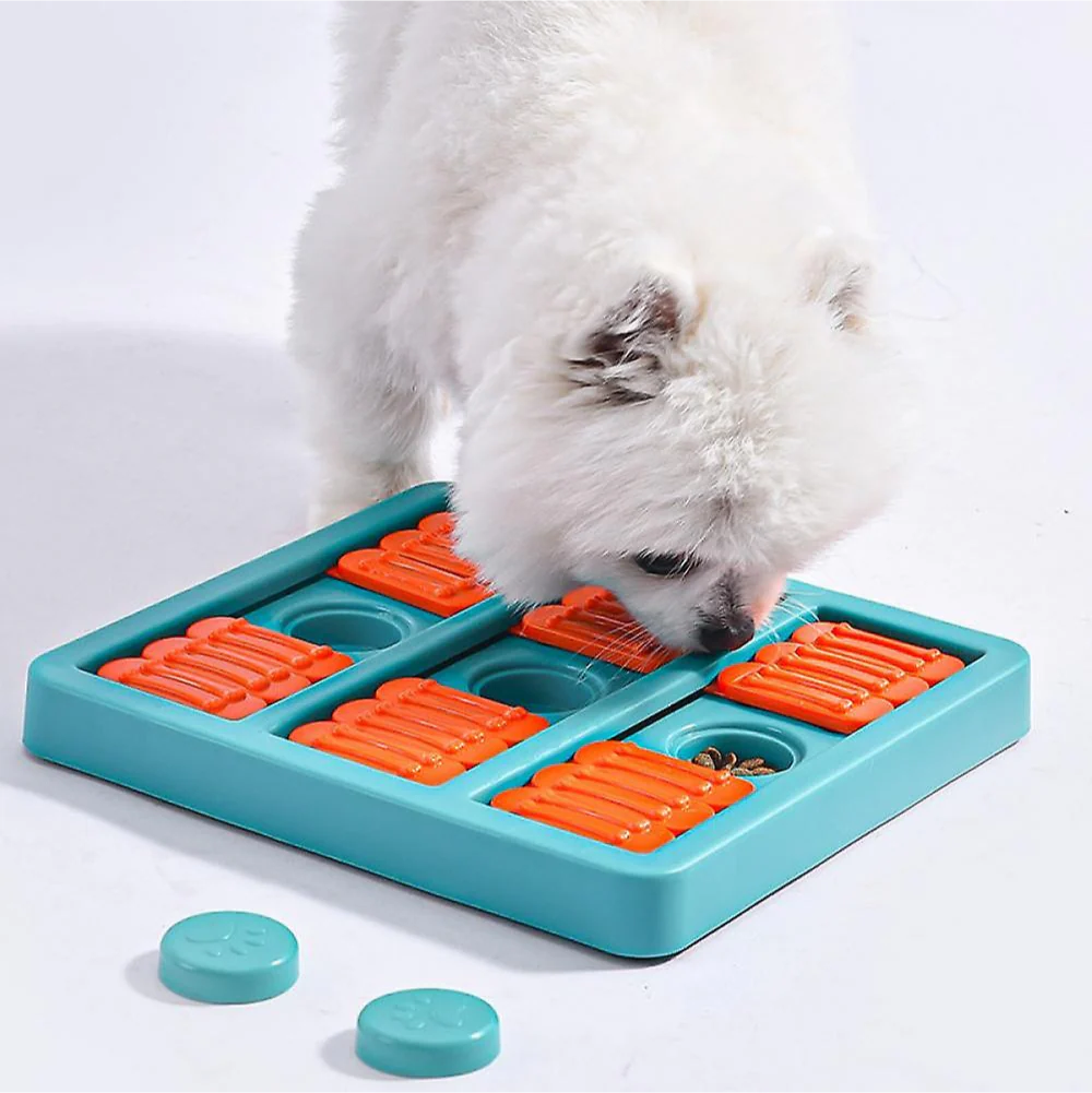 Pet Vogue Slow Feeder Rectangle Shaped Toy for Dogs (Turquoise/Orange) - Image 4