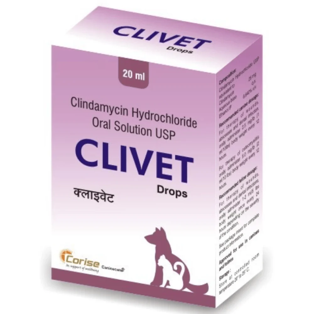 Corise Clivet Syrup (Clindamycin) for Dogs and Cats (30ml) - Image 2
