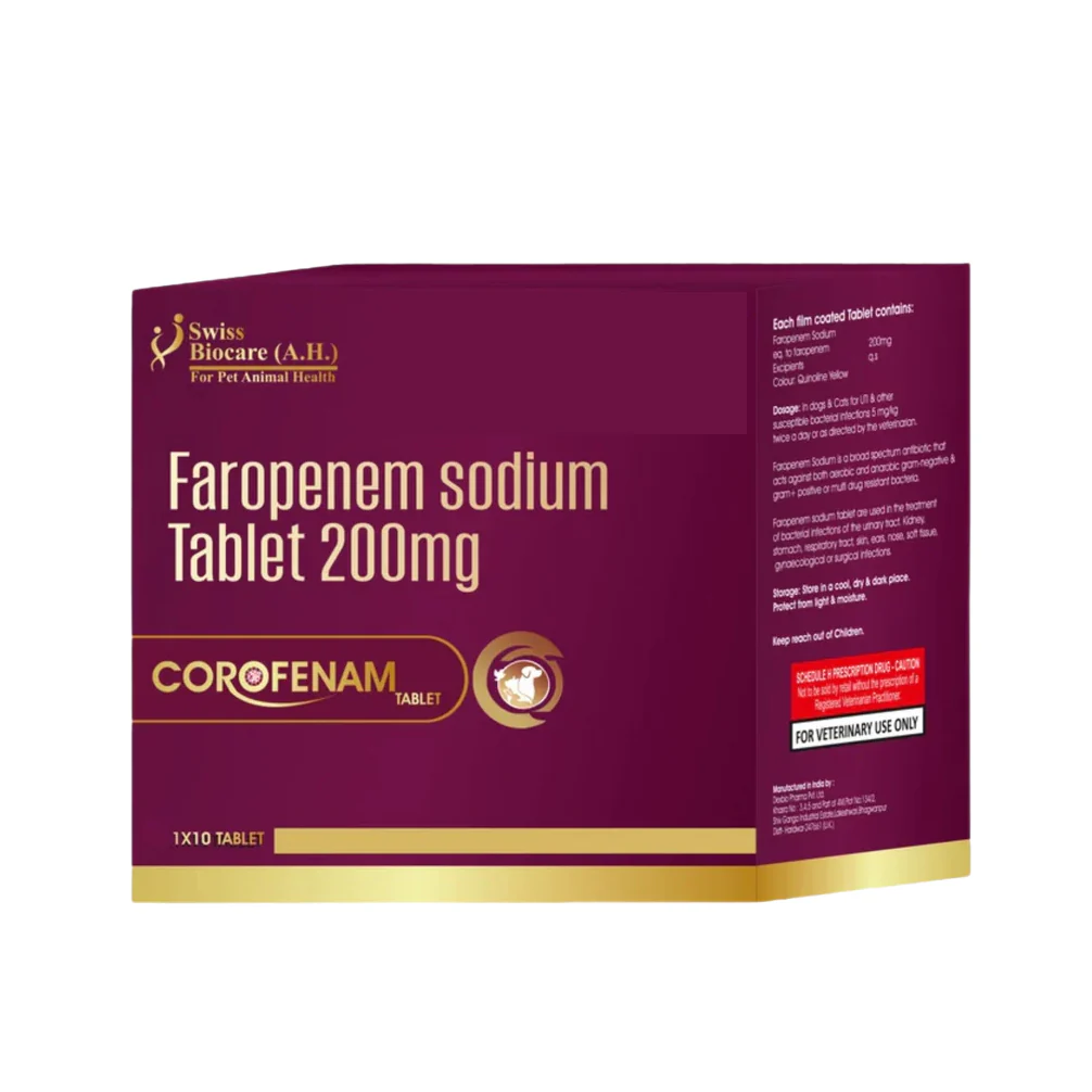 Corise Corofenam 200mg Tablet (Faropenem Sodium) for Dogs and Cats