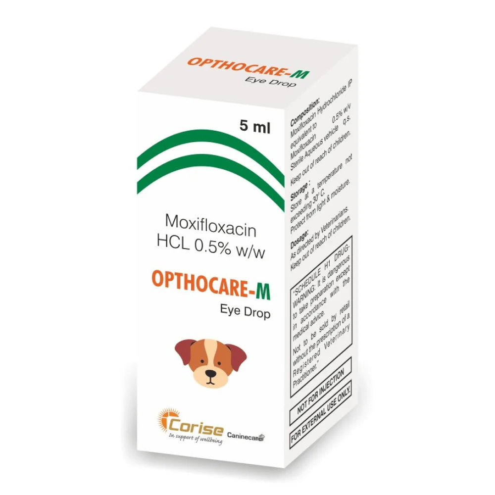 Corise Opthocare M Eye Drops (Moxifloxacin) for Dogs and Cats (5ml) - Image 2