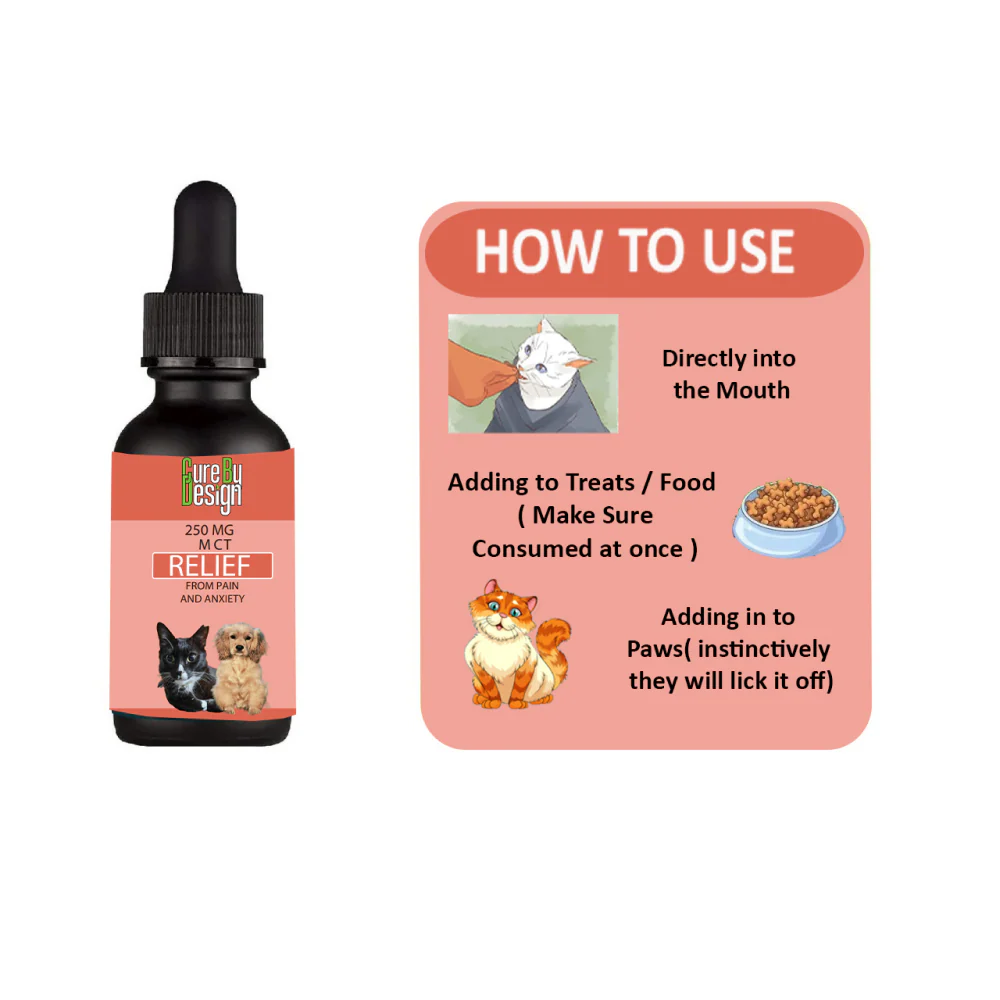 Cure By Design 250mg MCT Relief Oil for Small Animals - Image 4