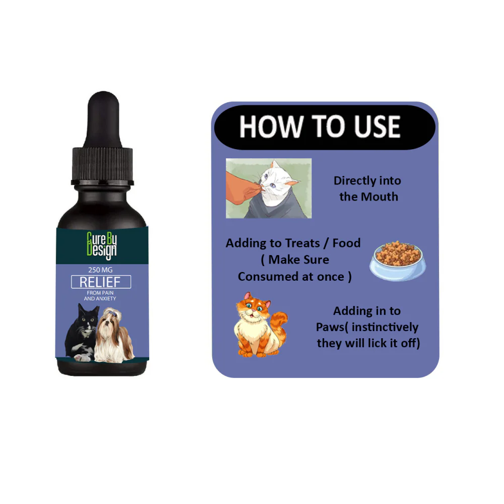 Cure By Design 250mg Relief Oil for Small Animals - Image 2