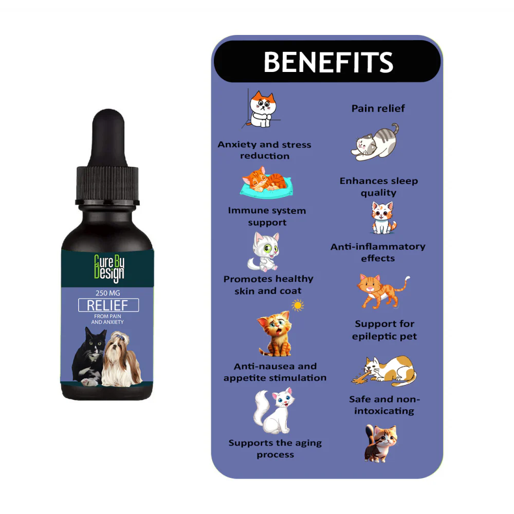 Cure By Design 250mg Relief Oil for Small Animals - Image 4