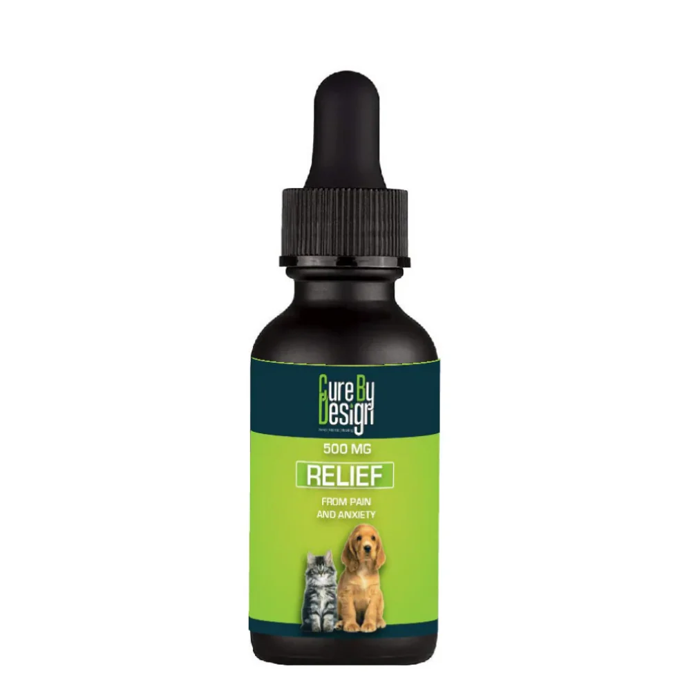 Cure By Design 500mg CBD Relief Oil for Dogs and Cats - Image 5