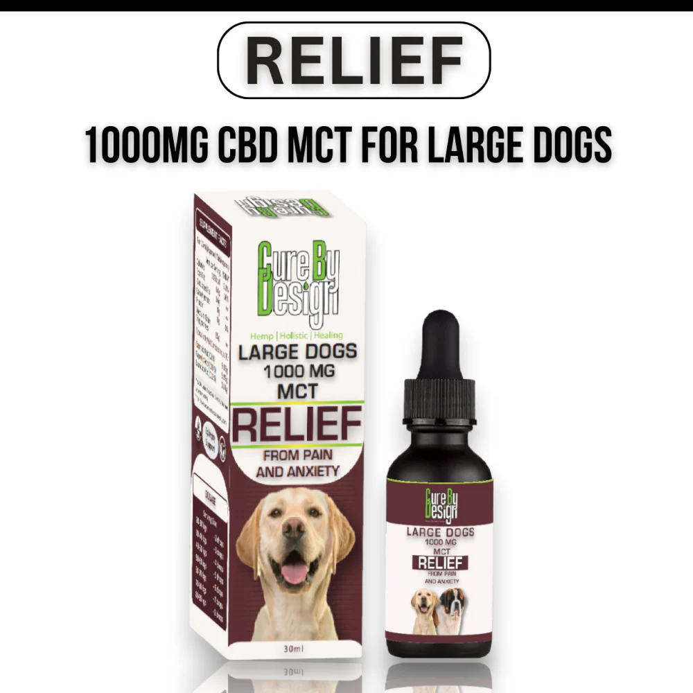 Cure By Design 1000mg CBD MCT Relief Oil for Large Dogs - Image 4