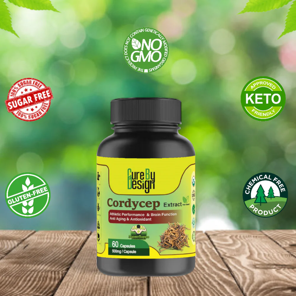 Cure By Design Cordycep Mushroom Capsules for Dogs and Cats - Image 3