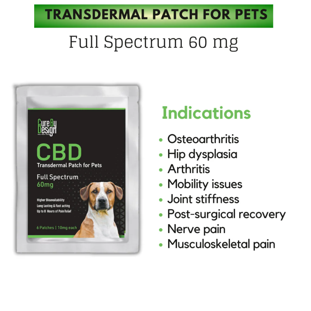 Cure By Design Full Spectrum Transdermal Patch Full Spectrum for Dogs and Cats - Image 2
