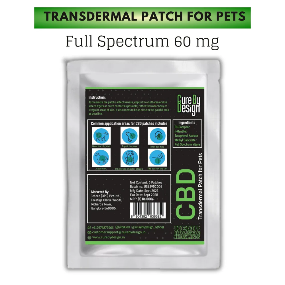 Cure By Design Full Spectrum Transdermal Patch Full Spectrum for Dogs and Cats - Image 3