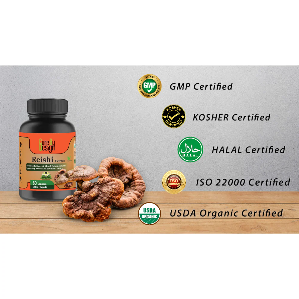 Cure By Design Reishi Mushroom Capsules for Dogs and Cats - Image 2