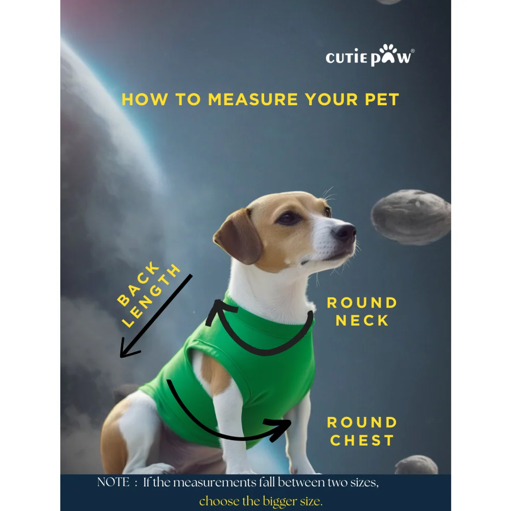 Cutiepaw The Nasa Collection Laika Edition 2 Printed Sleeveless Tshirt for Dogs and Cats (Light Blue) - Image 3